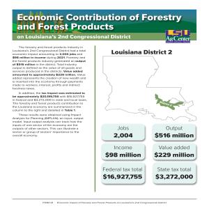 Economic Contribution of Forestry and Forest Products on Louisiana’s 2nd Congressional District